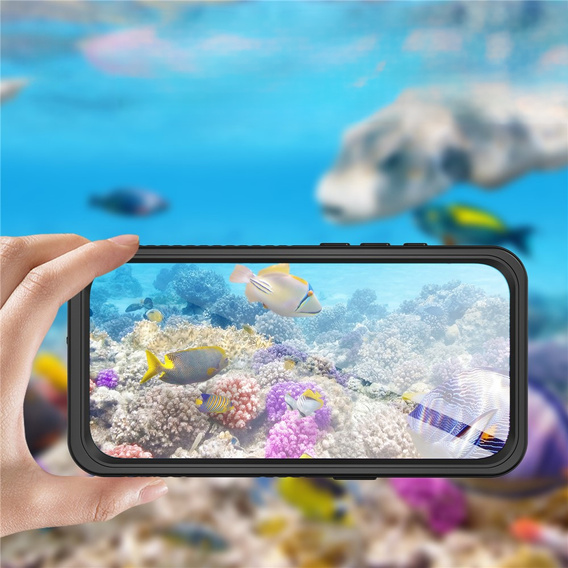 Чохол Redpepper для iPhone 17 Pro, водонепроникний, IP68, для MagSafe, прозорий з чорними боками