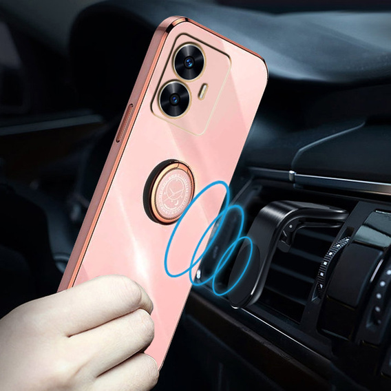 Чехол до Realme C55, Electro Ring, розовый rose gold