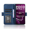 Откидной чехол для Xiaomi Poco M7 Pro 5G, Card Slot, темно-синий