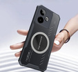 Чехол для Realme GT 7 / 7T, с магнитной пластиной, прозрачный / черный