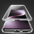 Чехол для Honor Magic 7 Lite, Magnetic Dual Glass, серебряный