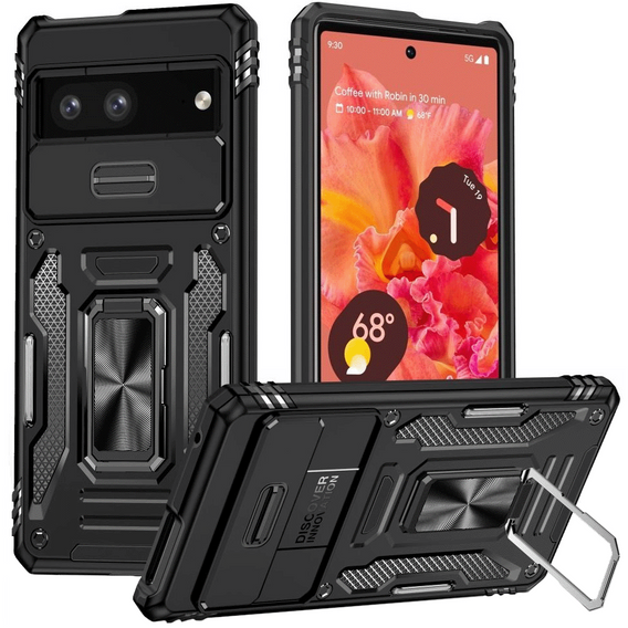 Чехол NOX Camera Slide Google Pixel 7a, CamShield Slide, чёрный