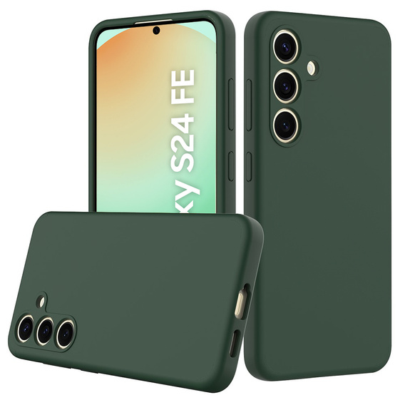 Чехол до Samsung Galaxy S24 FE, Silicone MagSafe, зелёный