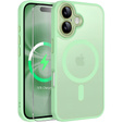 Чохол для iPhone 16 Plus, для MagSafe, ERBORD Matt Case, світло-зелений + захисне скло