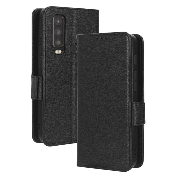 Чохол-книжка для Cat S75 5G, Wallet Litchi Magnet, чорний