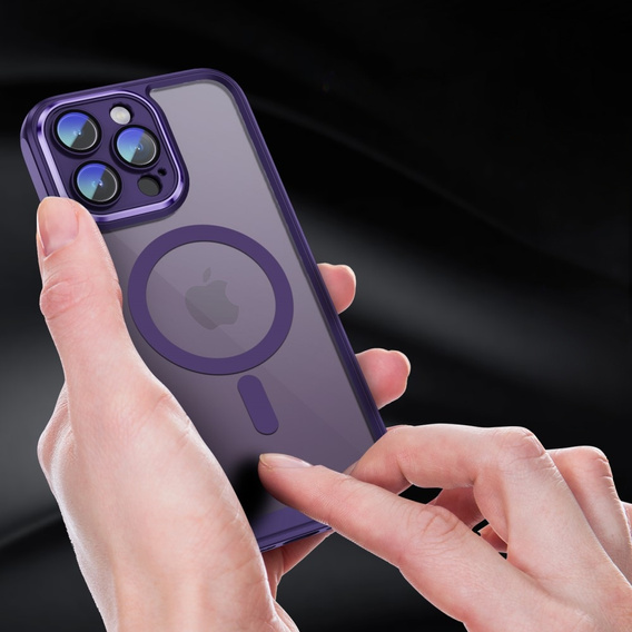Чехол для iPhone 15 Pro, ERBORD Impact Guard, MagSafe, тёмно-фиолетовый