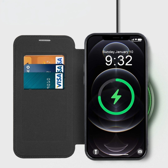 Чохол-книжка для iPhone 12 Pro Max, RFID Wallet MagSafe CamShield, чорний