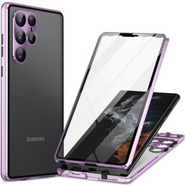 Чехол для Samsung Galaxy S24 Ultra, Magnetic Dual Glass, фиолетовый