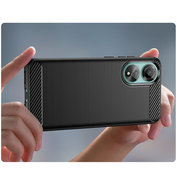 Чехол до Oppo A78 4G, Carbon, чёрный