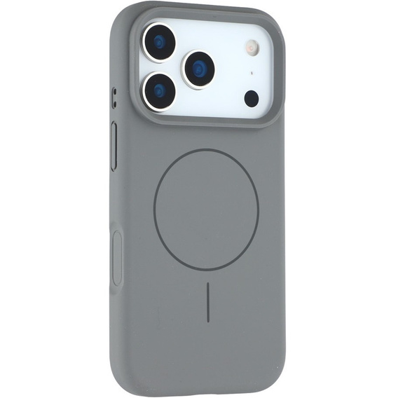 Силиконовый чехол для iPhone 17 Pro, для MagSafe, противоударный, серый