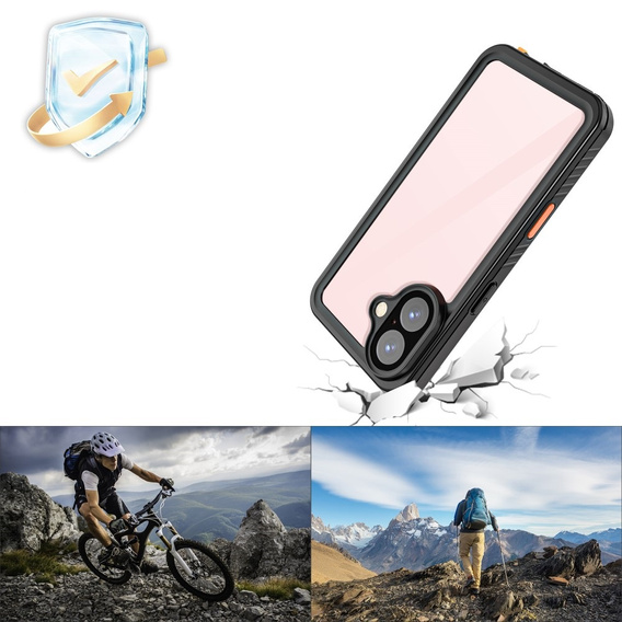 Водонепроникний чохол IP68 для iPhone 16, чорний