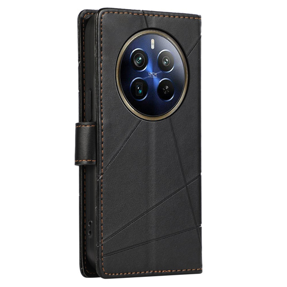 Чохол з клапаном для Realme 12 Pro 5G / 12 Pro+ 5G, Leather Line Wallet, чорний