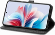Чохол-книжка для Oppo Reno 11F 5G, Mandala, чорний