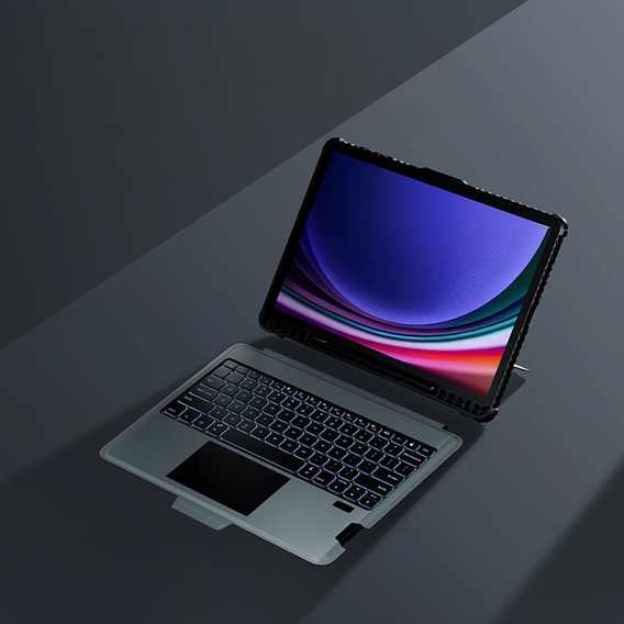 Чохол + клавіатура Galaxy Tab S9+, NILLKIN Bumper Pen Slot, чорний