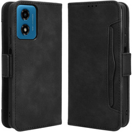 Откидной чехол для Motorola Moto E14, Card Slot, чёрный