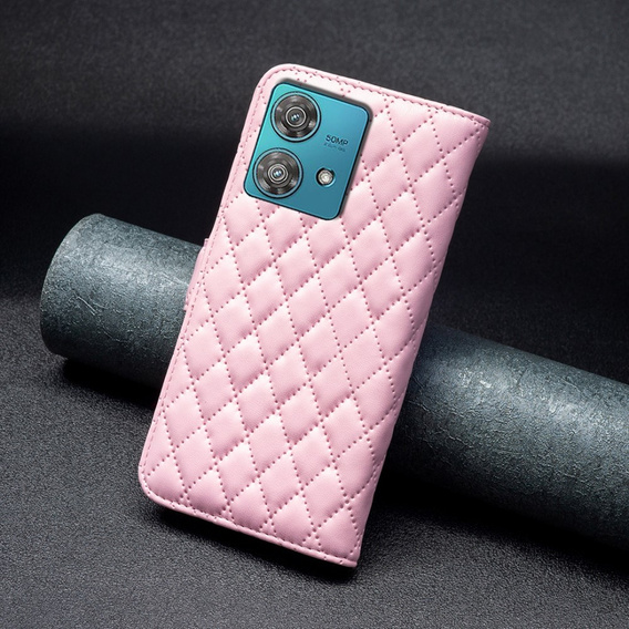 Откидной чехол для Motorola Edge 40 Neo, Wallet, BINFEN COLOR, розовый