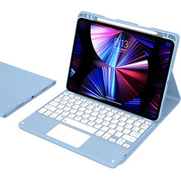 Чохол + клавіатура iPad 10.2 2021 / 2020 / 2019 / Air 10.5 2019, Leather Pen Slot TouchPad, світло-блакитний
