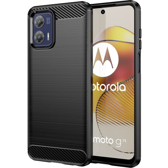 Чехол до Motorola Moto G73 5G, Carbon, чёрный