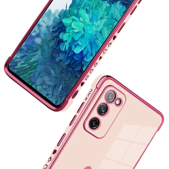 Чoхол до Samsung Galaxy S20 FE, Electro heart, рожевий rose gold