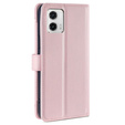 Откидной чехол для Motorola Moto G73 5G, Wallet Zipper Pocket, розовый