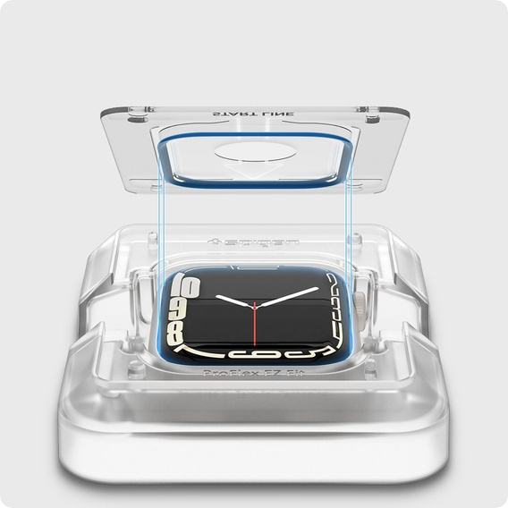 Spigen ProFlex EZ FIT,Гибридное стекло для Apple Watch 7 / 8 45MM, Clear (2 sztuki)