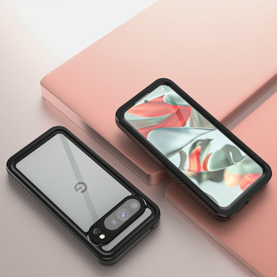IP68 водонепроникний чохол для Google Pixel 9 Pro XL, Redpepper, чорний