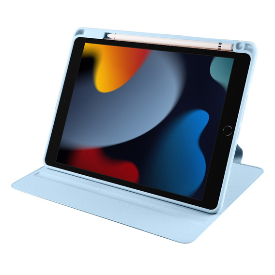 Чехол для iPad 10.2" 2021/2020/2019 (9/8/7 gen.), с местом для стилуса, поворачивающийся на 360°, синий