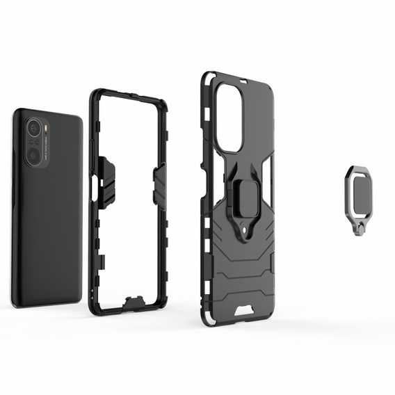Чoхол до Xiaomi Mi 11i / POCO F3, Kickstand Ring, чорний
