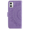 Откидной чехол для Motorola Moto G73 5G, Mandala Flower, фиолетовый
