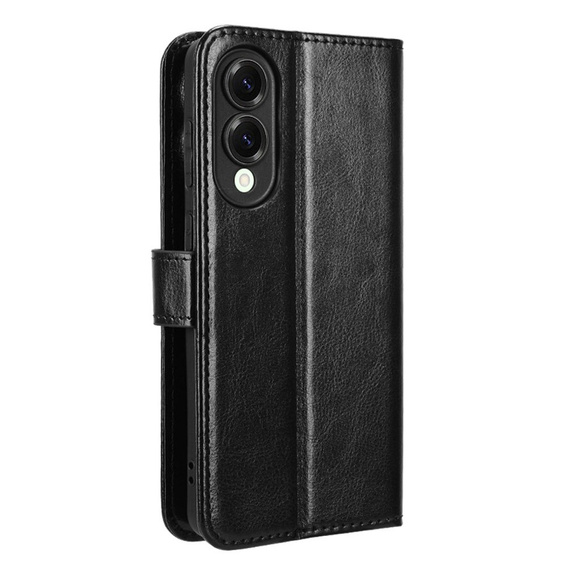 Футляр з клапаном для Samsung Galaxy S25 Edge, Crazy Horse Wallet, чорний