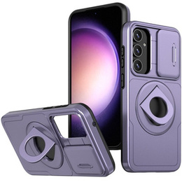Броньований чохол для Samsung Galaxy S23 FE, CamShield Magnet, фіолетовий + скло 9H