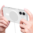 Магнитный чехол MagSafe для iPhone 16, ERBORD CrystalMag, Clear + стекло для экрана