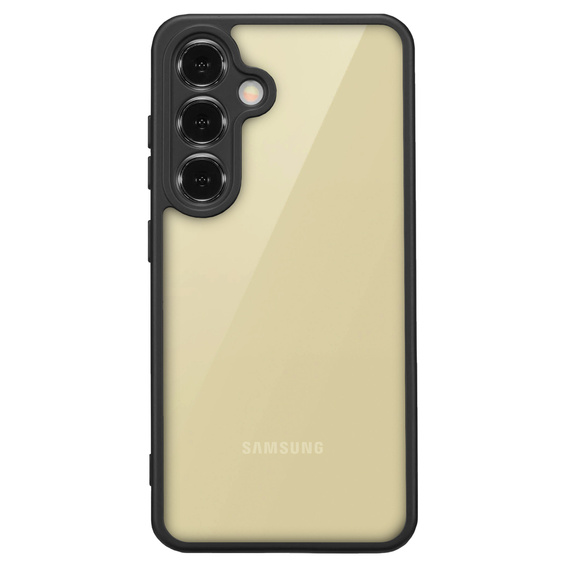 Чехол для Samsung Galaxy S24+ Plus, Fusion Hybrid, с защитой камеры, прозрачный / черный