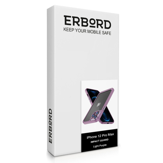 Чохол для iPhone 12 Pro Max, ERBORD Impact Guard, фіолетовий