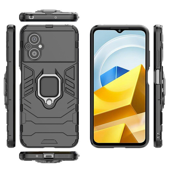 Чoхол до Xiaomi Poco M5 4G, Kickstand Ring, чорний