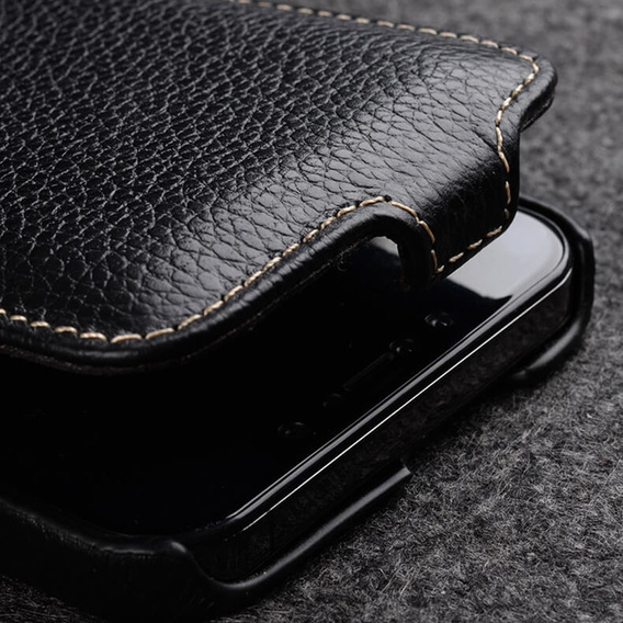 Чохол MELKCO для iPhone 15, шкіряний, фліп, чорний