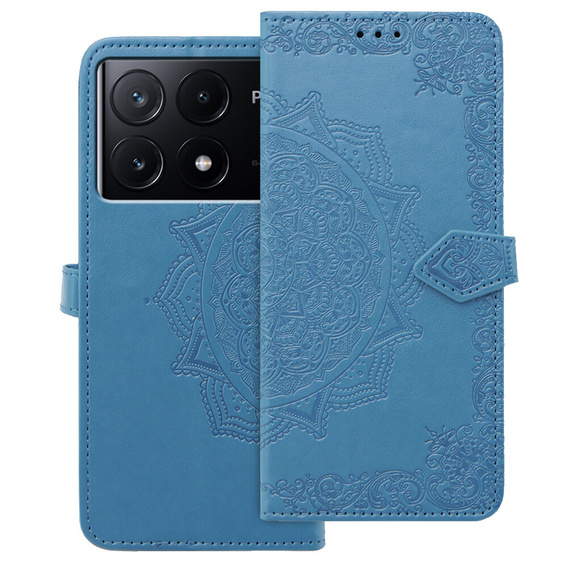 Чохол-книжка для Xiaomi Poco X6 Pro 5G, Mandala, рожевий rose gold
