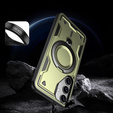 Чехол для Samsung Galaxy S25+ Plus, Military MagSafe, зелёный
