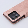 Откидной чехол для Xiaomi 13T / 13T Pro, Butterfly, розовый rose gold