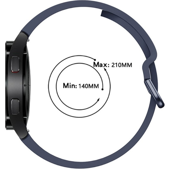 Силиконовый ремешок для Galaxy Watch 4 / 5, Midnight Blue