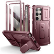 Бронированный чехол для Samsung Galaxy S24 Ultra, Dexnor Full Body (Two Frames), красный