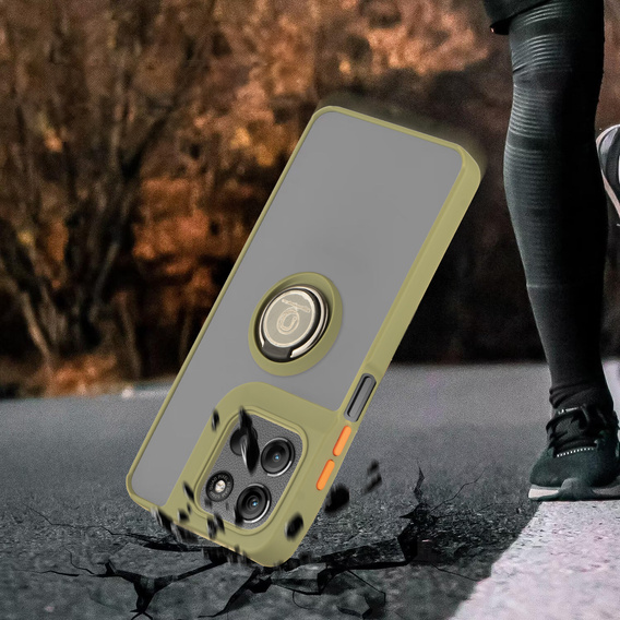 Чохол для Motorola Moto G15 / Motorola Moto G15 Power, Frosted Ring, зелений