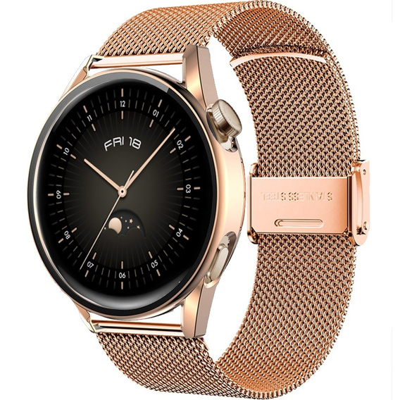 Металический браслет с чехлом для часов Huawei Watch GT 3 42mm, Rose Gold