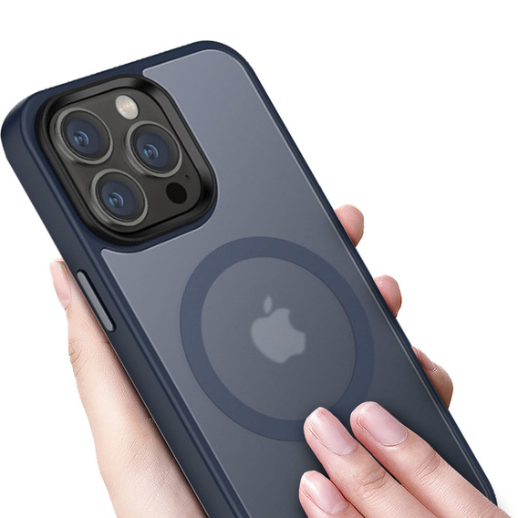Чoхол до iPhone 14 Pro, Simple MagSafe, темно-синій