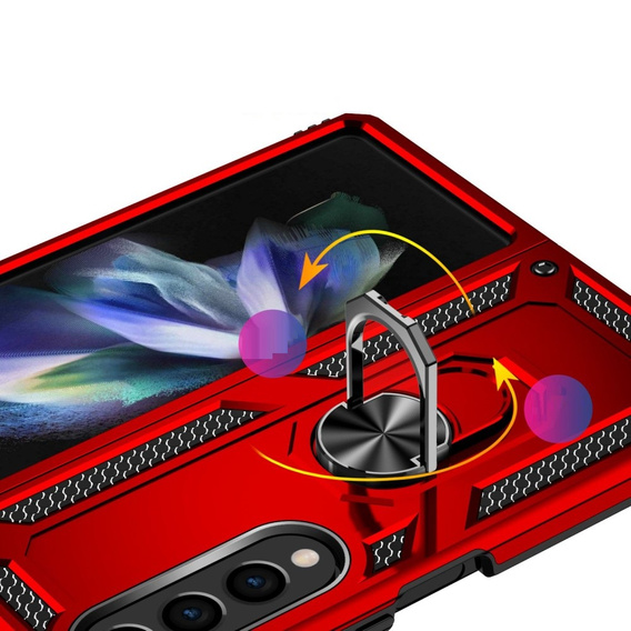 Броньований Чoхол до Samsung Galaxy Z Fold 4 5G, Nox Case Ring, червоний