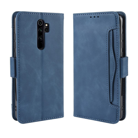 Футляр з клапаном для Xiaomi Redmi Note 8 Pro, Card Slot, темно-синій