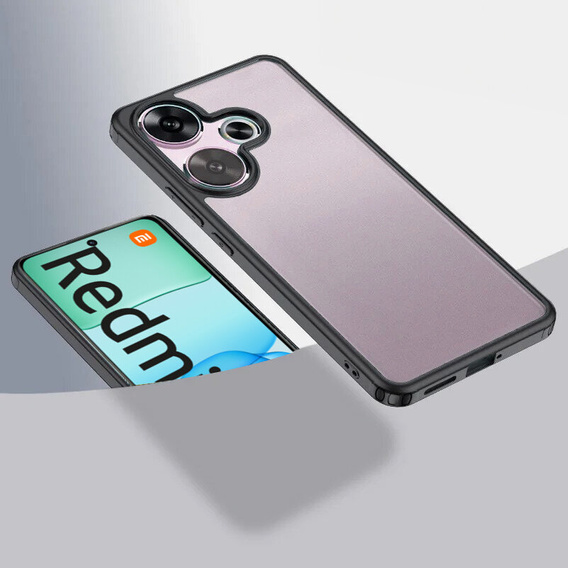 Чехол до Xiaomi Redmi 13, Fusion Hybrid, прозрачный / черный