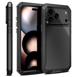 Чехол для iPhone 15 Pro, бронированный, со встроенным стеклом, красный