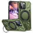 Чохол для iPhone 16 Pro, броньований з підставкою та ручкою, зелений