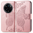Чохол-книжка для Realme 14 Pro 5G, Butterfly, рожевий rose gold